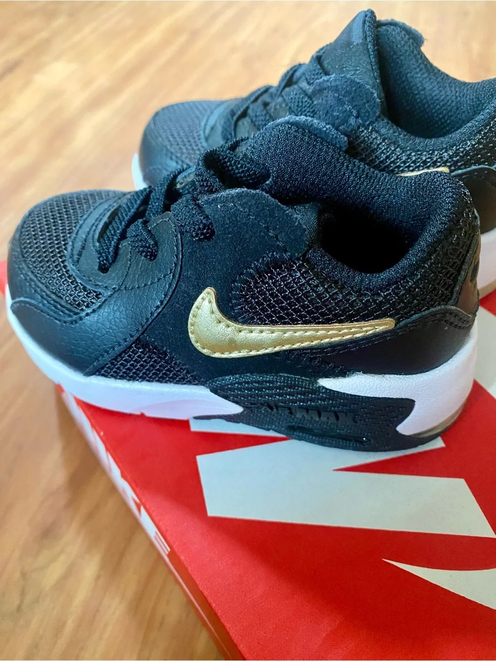 Nike Air Max Excee (TD) Kids Black and Gold